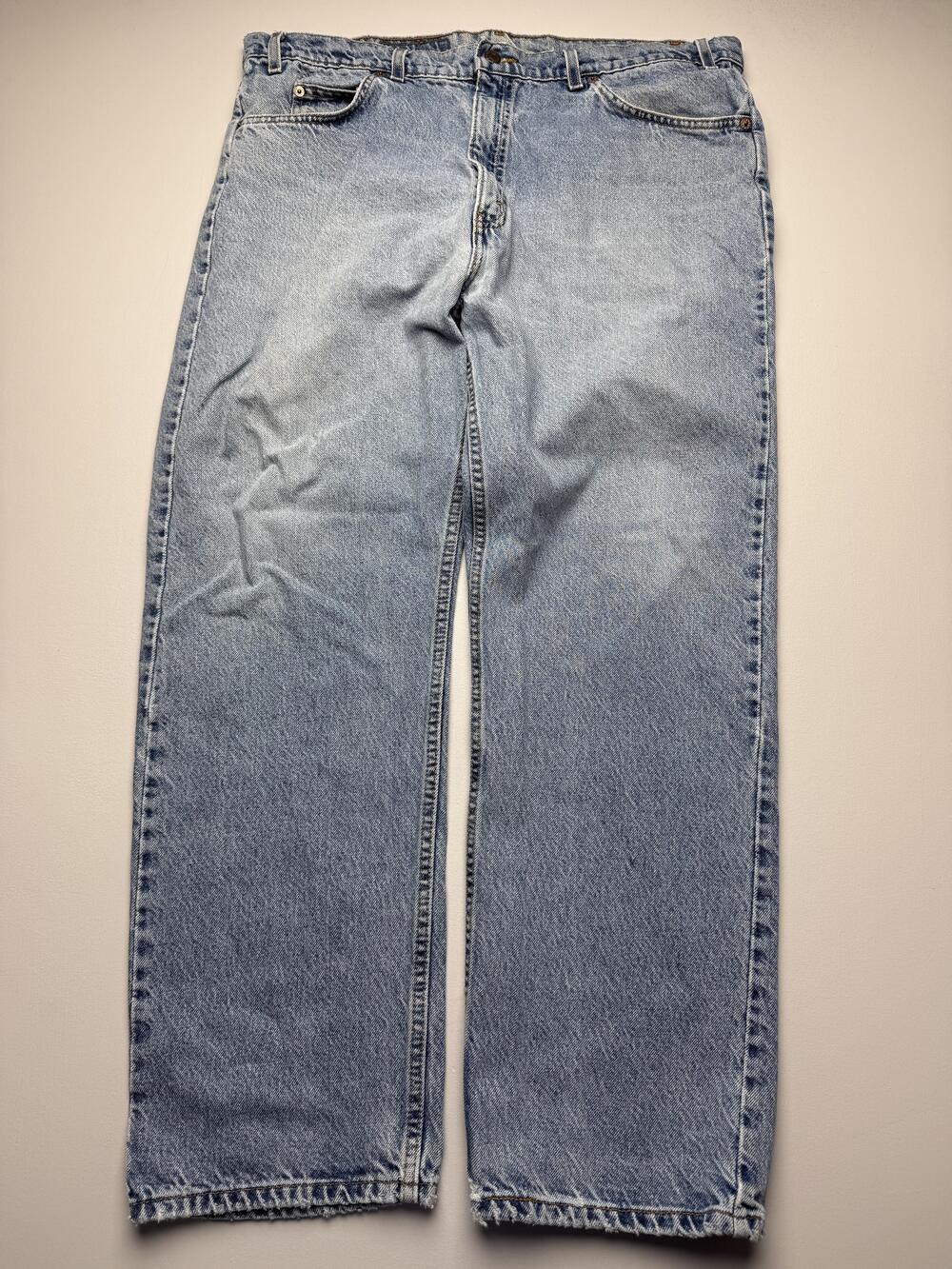 Vintage Levis Jeans Mens 40x30 Blue Orange Tab Regular Straight Distressed VTG